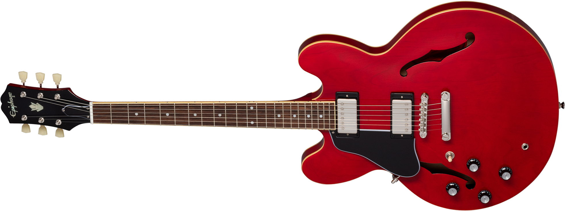 Epiphone Es335 Lh Ibg Original Gaucher 2h Ht Rw - Cherry - Guitarra electrica para zurdos - Main picture