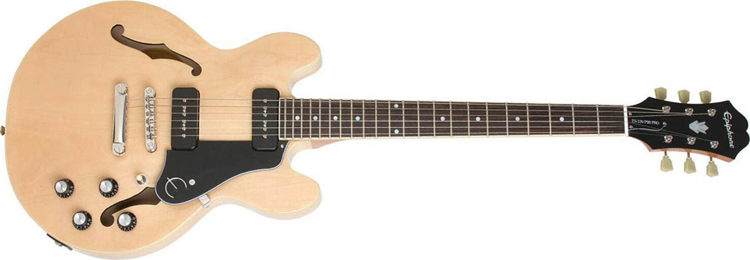 Epiphone Es339 P90 Pro - Natural - Guitarra eléctrica semi caja - Main picture