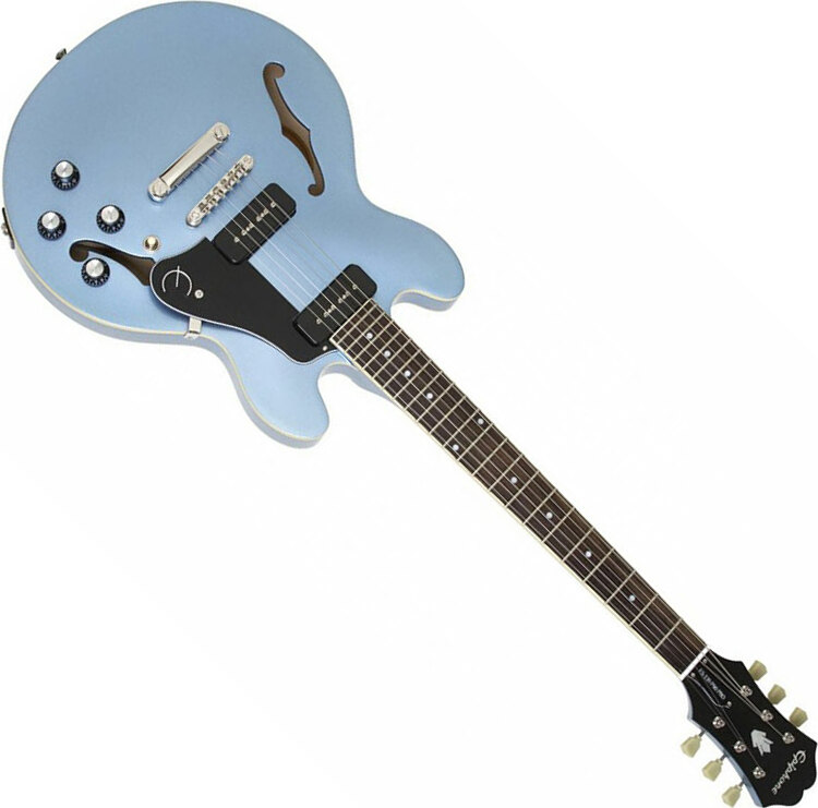 Epiphone Es339 P90 Pro Ltd Run 2014 Ch Pelham Blue - Guitarra eléctrica semi caja - Main picture