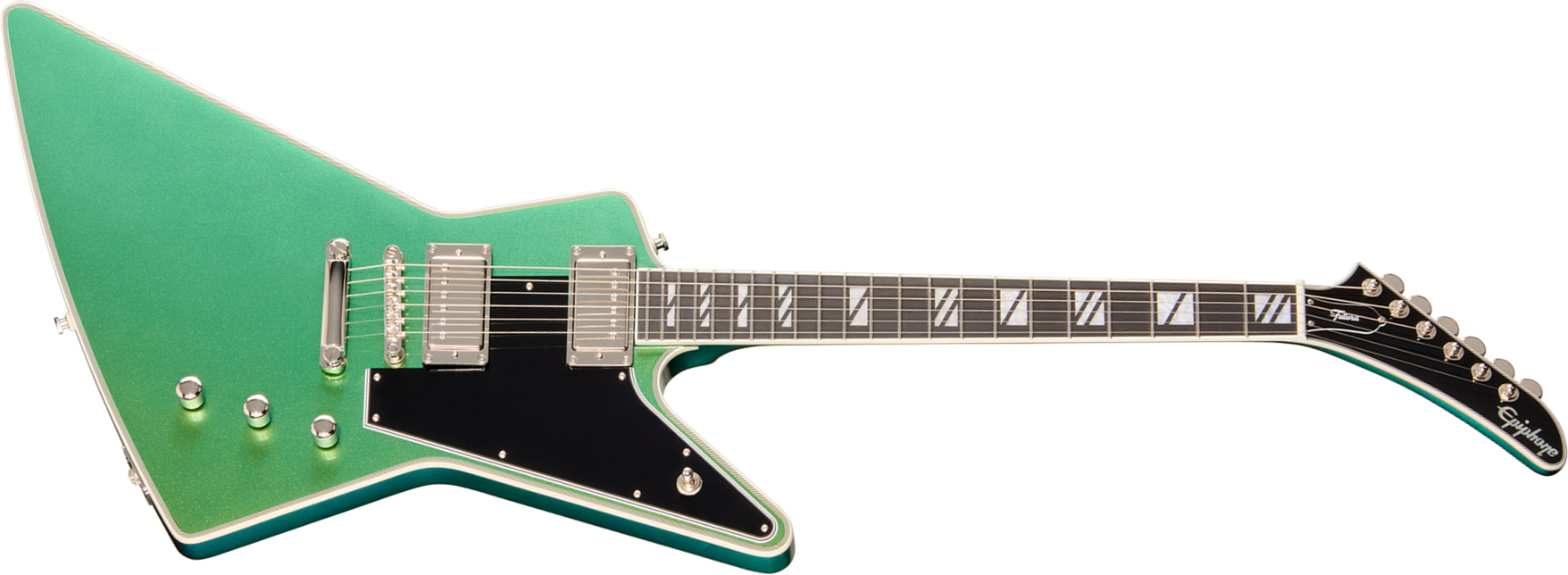 Epiphone Explorer Custom Futura Ibg 2h Ht Eb - Dragonfly Shift - Guitarra electrica metalica - Main picture