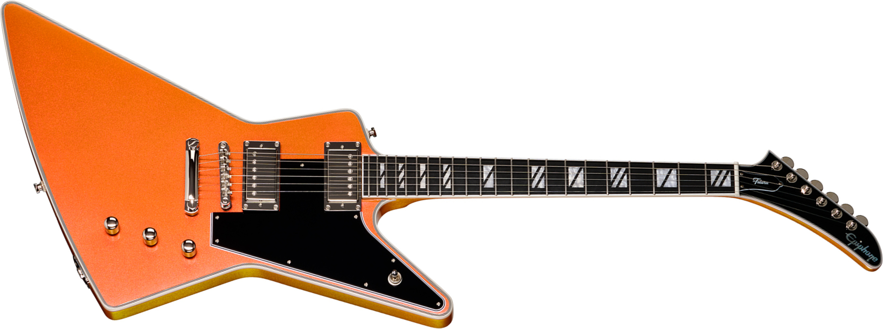 Epiphone Explorer Custom Futura Ibg 2h Ht Eb - Firestorm Shift - Guitarra electrica metalica - Main picture