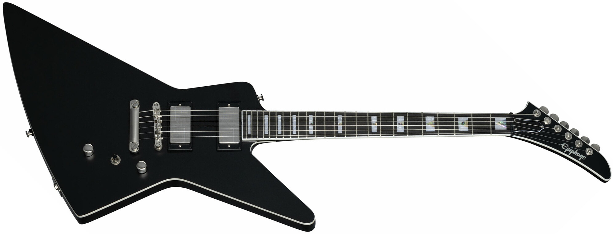 Epiphone Extura Prophecy Inspired By / Modern 2h Fishman Fluence  Ht Eb - Aged Jet Black Metallic - Guitarra electrica metalica - Main picture