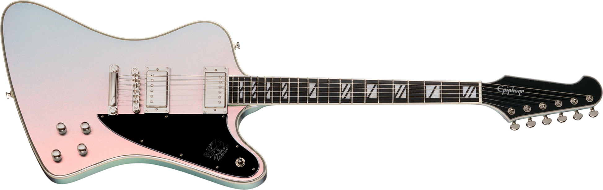 Epiphone Firebird Custom Futura Ibg 2h Ht Eb - Quicksilver Shift - Guitarra electrica metalica - Main picture