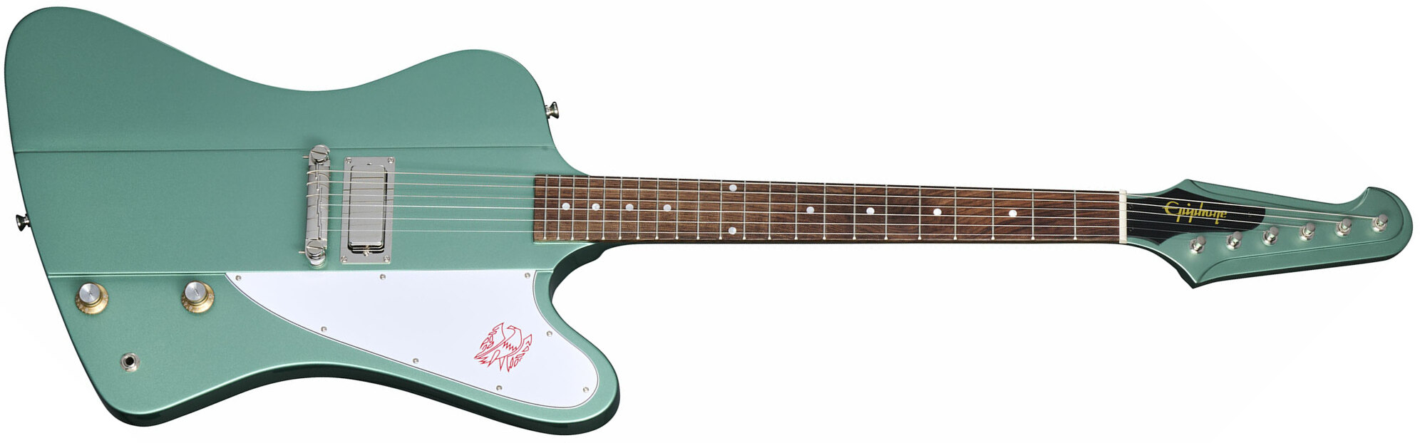 Epiphone Firebird I 1963 Inspired By Gibson Custom 1mh Ht Lau - Inverness Green - Guitarra electrica retro rock - Main picture