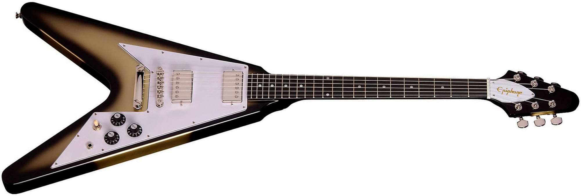 Epiphone Flying V 2h Ht Eb - Silverburst - Guitarra electrica metalica - Main picture