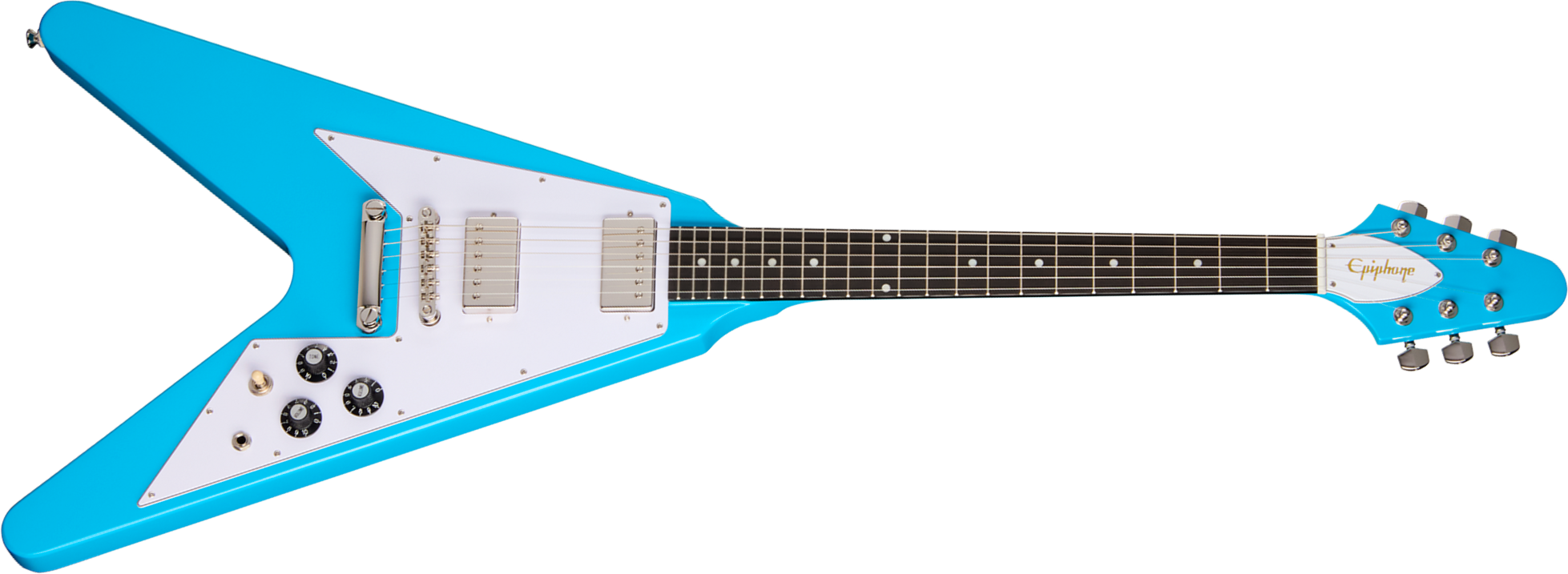Epiphone Flying V 70 Ibg  2h Ht Eb - Maui Blue - Guitarra electrica metalica - Main picture