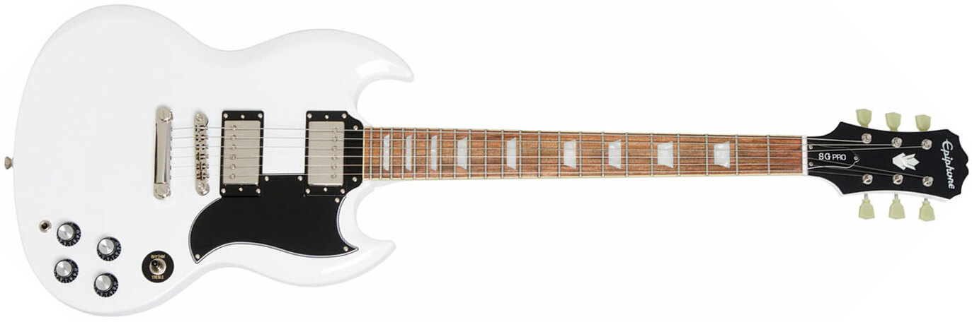 Epiphone G-400 Pro Hh Ht Pf - Alpine White - Guitarra eléctrica de doble corte - Main picture