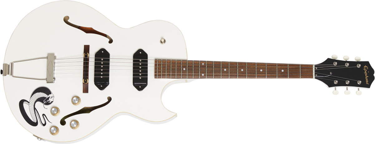 Epiphone George Thorogood Es-125tdc White Fang 2p90 Ht Pf - Bone White - Guitarra eléctrica semi caja - Main picture