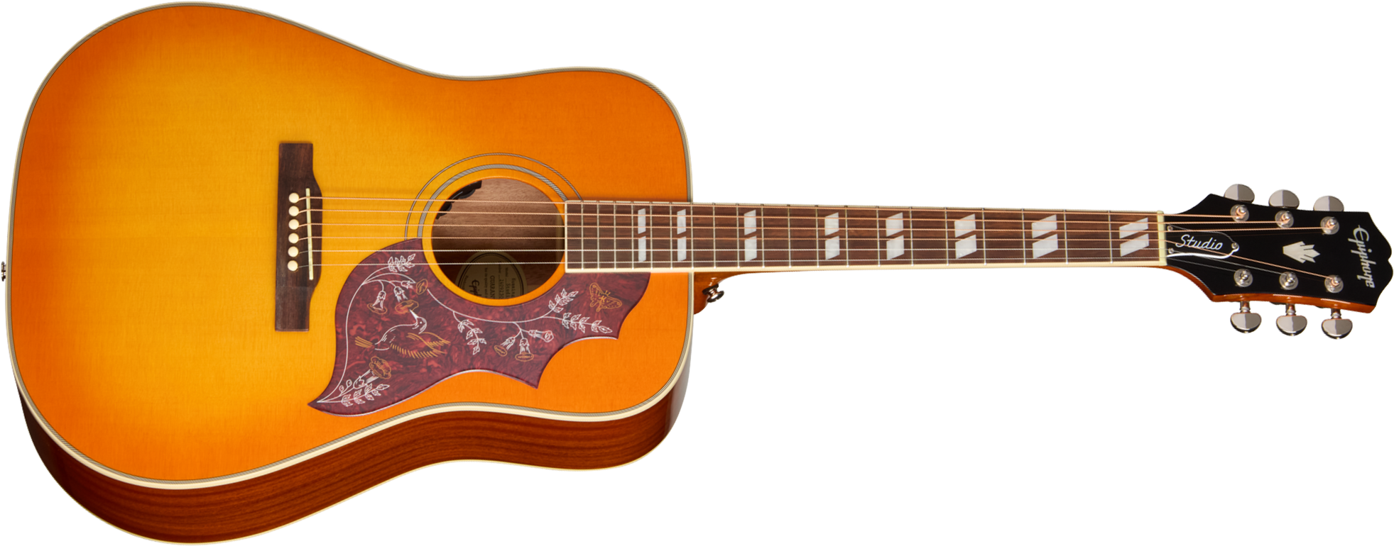 Epiphone Hummingbird Studio Ibg Dreadnought Epicea Acajou Rw - Heritage Cherry Sunburst - Guitarra folk - Main picture