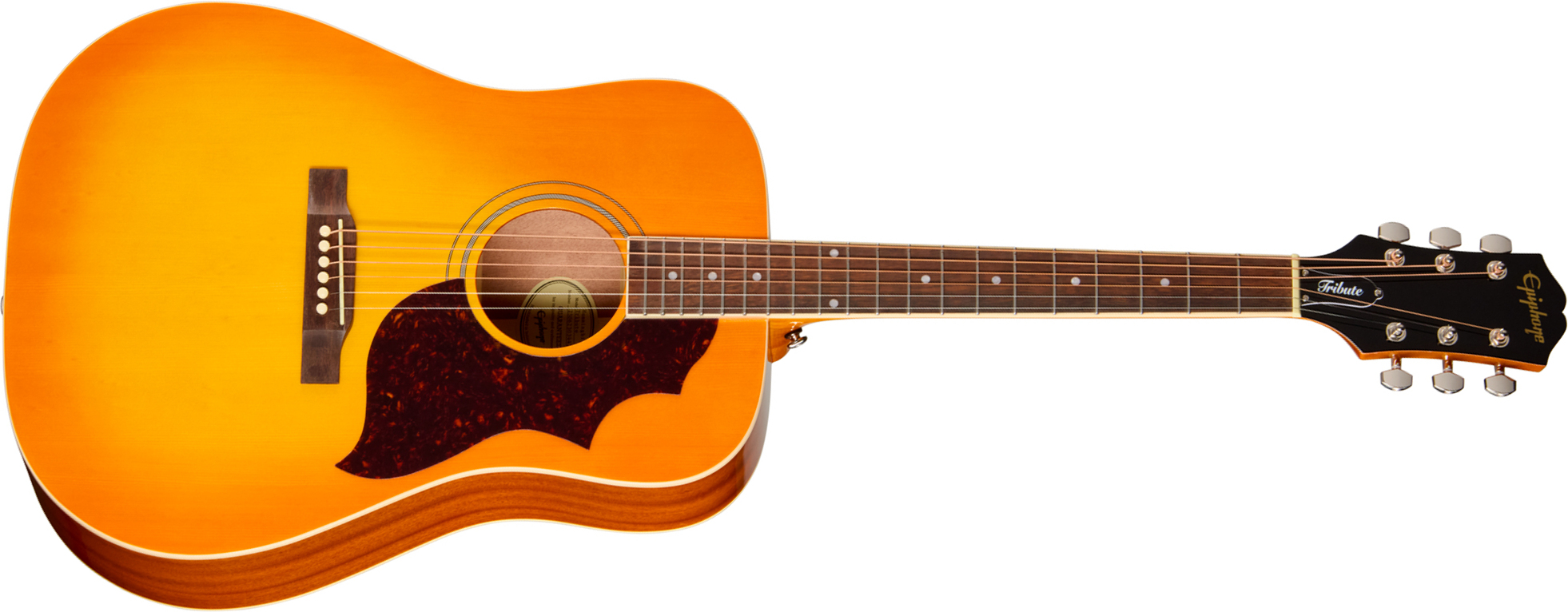 Epiphone Hummingbird Tribute Dreadnought Shsc Epicea Acajou Lau - Heritage Sunburst - Guitarra folk - Main picture