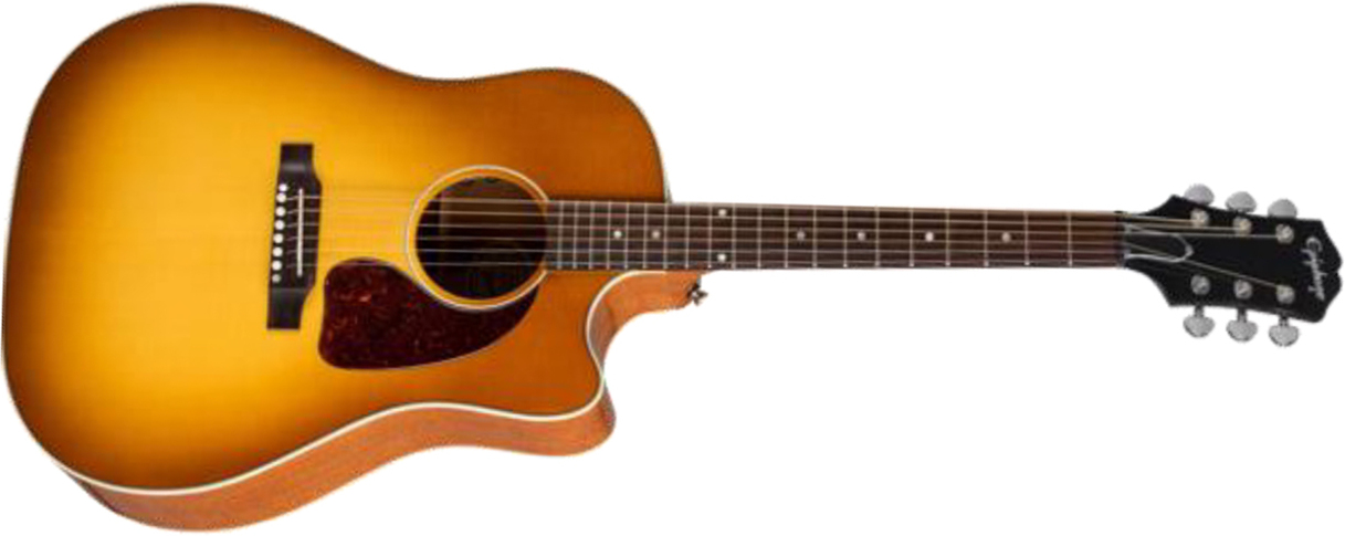 Epiphone J45 Standard Ec Ibg Dreadnought Cw Epicea Acajou Rw - Honey Burst - Guitarra folk - Main picture