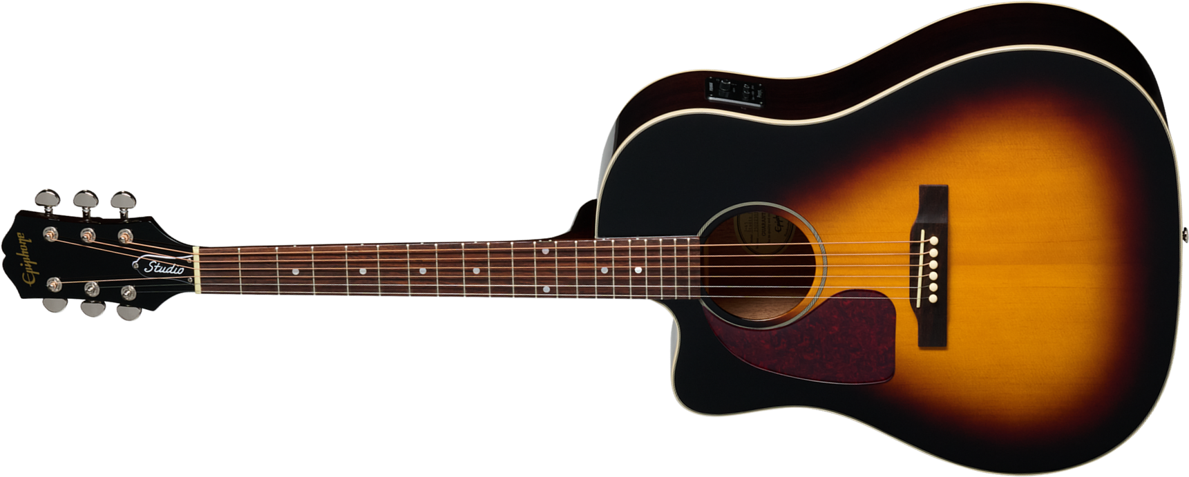 Epiphone J45 Studio Ec Lh Gaucher Ibg Dreadnought Cw Epicea Acajou Rw - Vintage Sunburst - Guitarra folk - Main picture