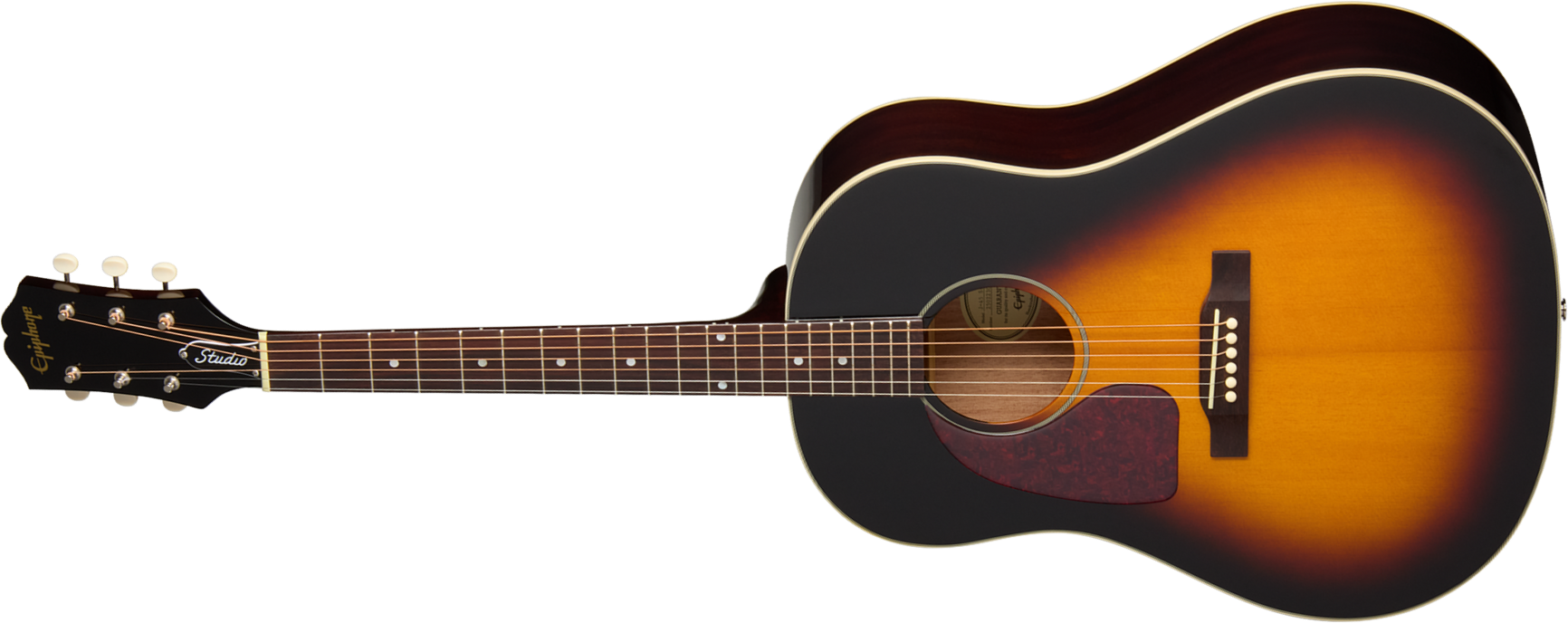 Epiphone J45 Studio Lh Gaucher Ibg Dreadnought Epicea Acajou Rw - Vintage Sunburst - Guitarra folk - Main picture