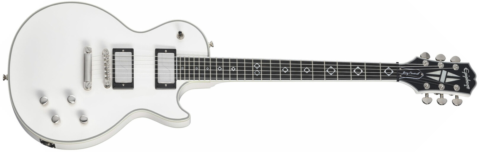 Epiphone Jerry Cantrell Les Paul Custom Prophecy Signature 2h Fishman Fluence Classic Ht Eb - Bone White - Guitarra eléctrica de corte único. - Main p