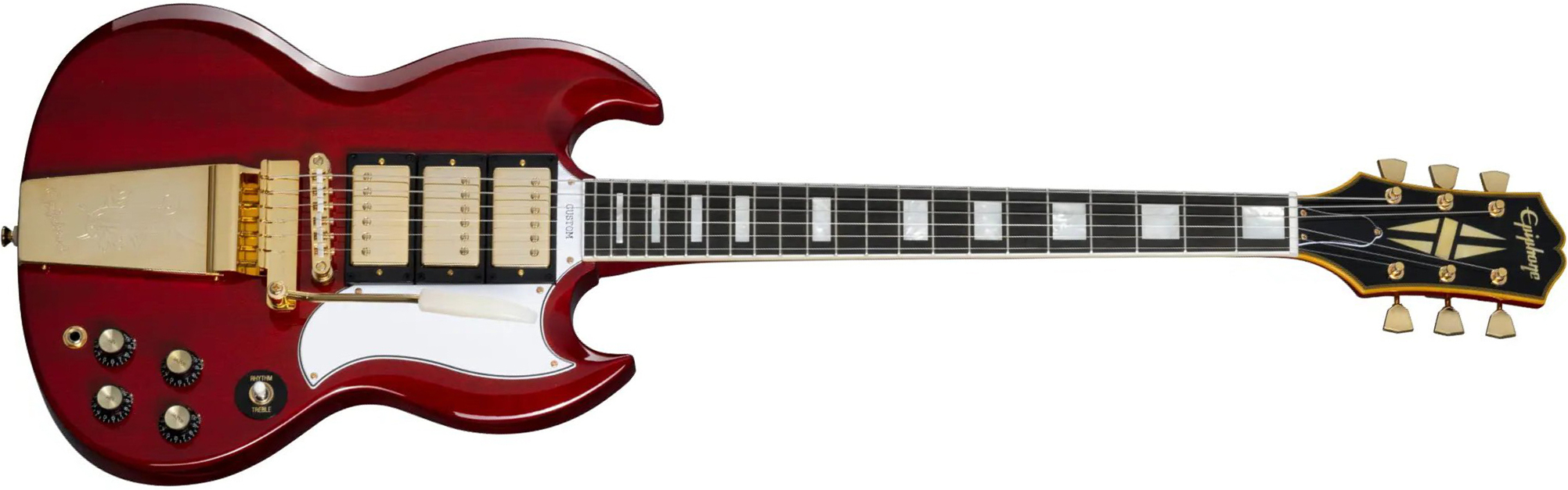 Epiphone Joe Bonamassa Sg Custom 1963 Signature 3h Trem Eb - Dark Wine Red - Guitarra eléctrica de autor - Main picture