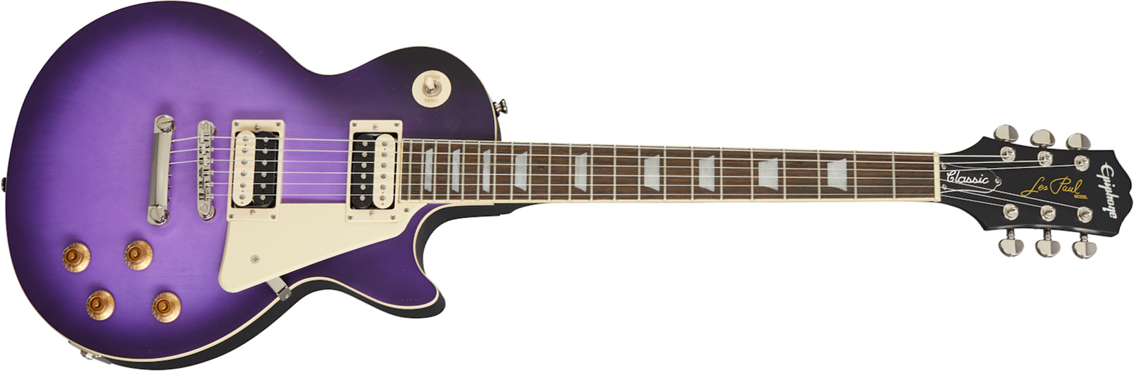 Epiphone Les Paul Classic 2h Ht Rw - Worn Purple - Guitarra eléctrica de corte único. - Main picture