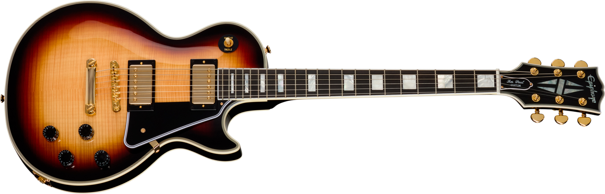 Epiphone Les Paul Custom Igc 2h Gibson Ht Eb - Sedona Burst - Guitarra eléctrica de corte único. - Main picture