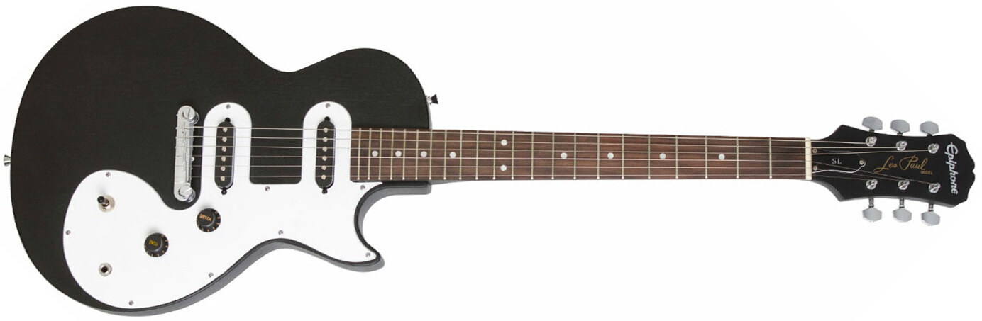 Epiphone Les Paul Melody Maker E1 2s Ht - Ebony - Guitarra eléctrica de corte único. - Main picture
