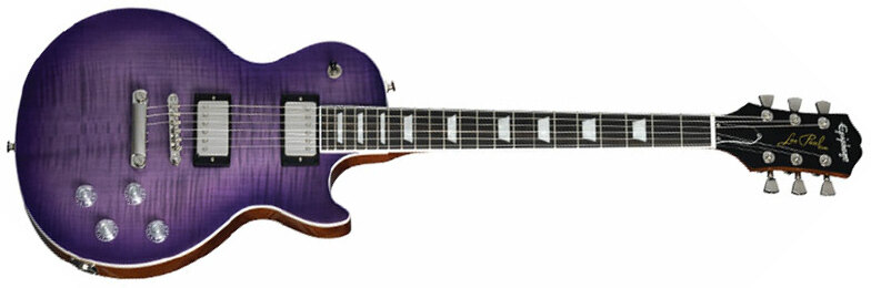 Epiphone Les Paul Modern Figured Inspired By 2h Ht Eb - Purple Burst - Guitarra eléctrica de corte único. - Main picture