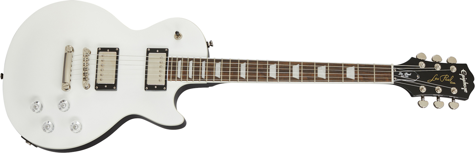 Epiphone Les Paul Muse Modern 2h Ht Lau - Pearl White Metallic - Guitarra eléctrica de corte único. - Main picture