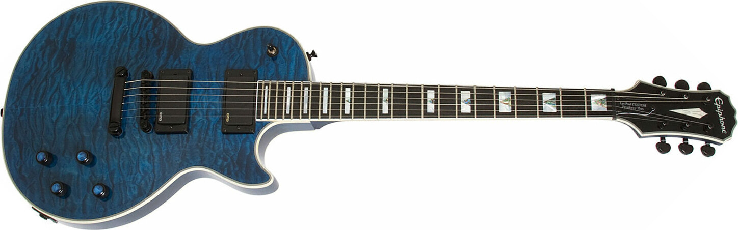 Epiphone Les Paul Prophecy Custom Plus Ex Bh - Midnight Sapphire - Guitarra eléctrica de corte único. - Main picture