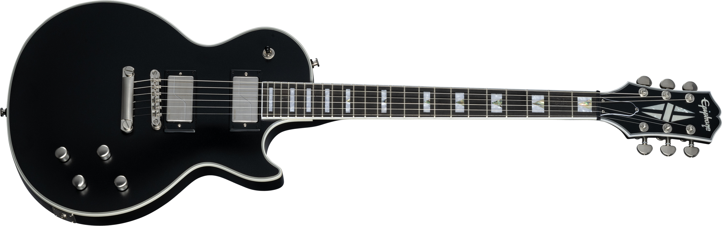 Epiphone Les Paul Prophecy Inspired By / Modern 2h Fishman Fluence Ht Eb - Aged Jet Black Metallic - Guitarra eléctrica de corte único. - Main picture