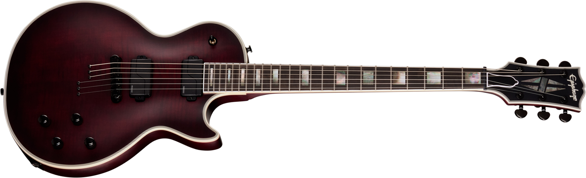 Epiphone Les Paul Prophecy Modern 2h Fishman Fluence Ht Eb - Crimson Fog Satin - Guitarra eléctrica de corte único. - Main picture