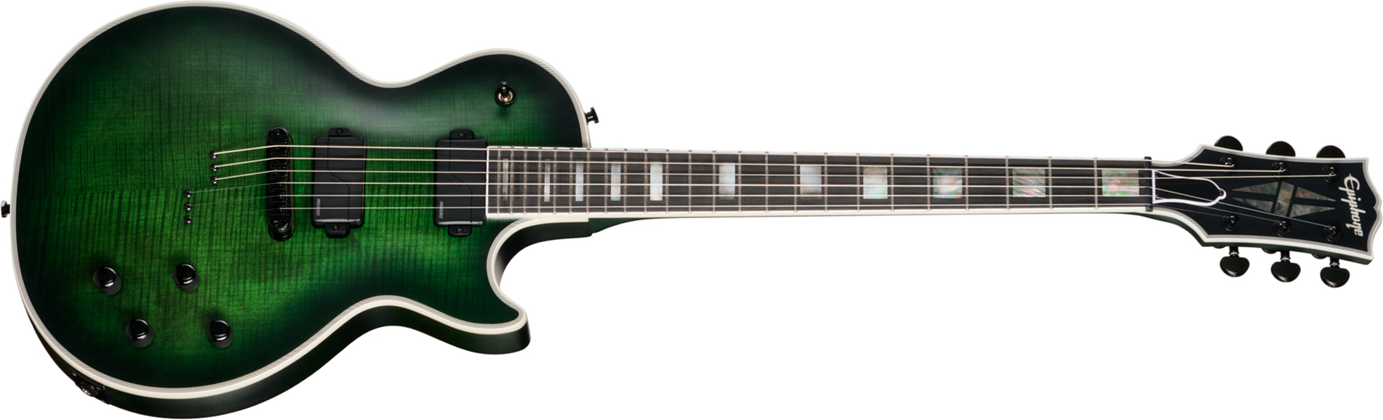 Epiphone Les Paul Prophecy Modern 2h Fishman Fluence Ht Eb - Forest Phantom Satin - Guitarra eléctrica de corte único. - Main picture