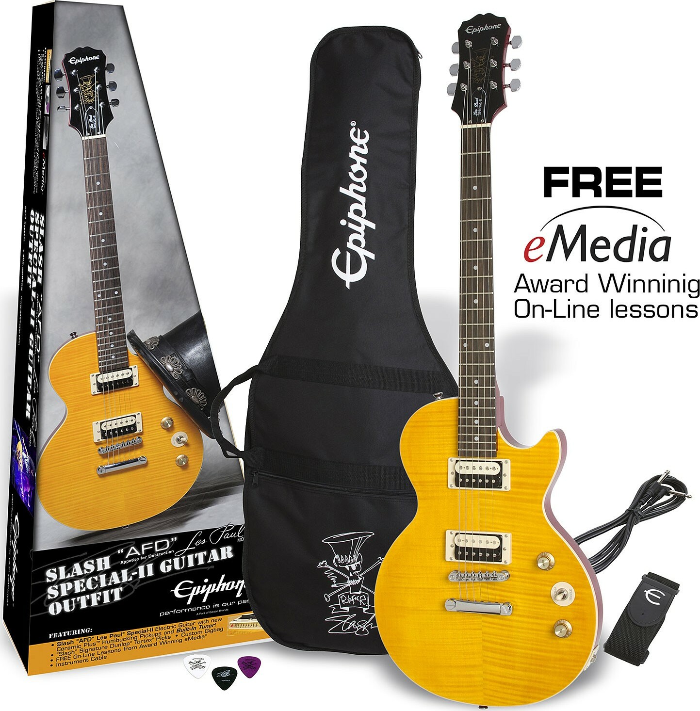 Epiphone Les Paul Slash Special Ii Afd Guitar Outfit - Appetite Amber - Packs guitarra eléctrica - Main picture