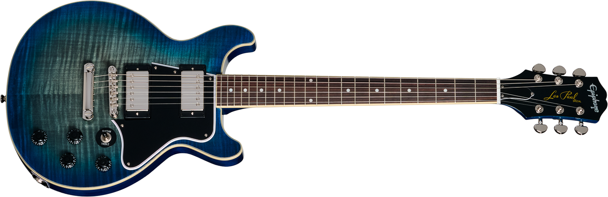 Epiphone Les Paul Special Double Cut Figured Ibg Dc 2h Ht Rw - Ocean Water - Guitarra eléctrica de doble corte - Main picture