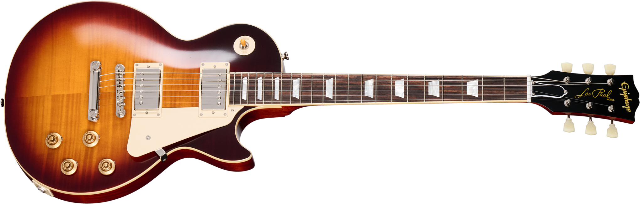 Epiphone Les Paul Standard 1959 Reissue I.b.g.c  2h Gibson Ht Rw - Washed Bourbon Burst - Guitarra eléctrica de corte único. - Main picture