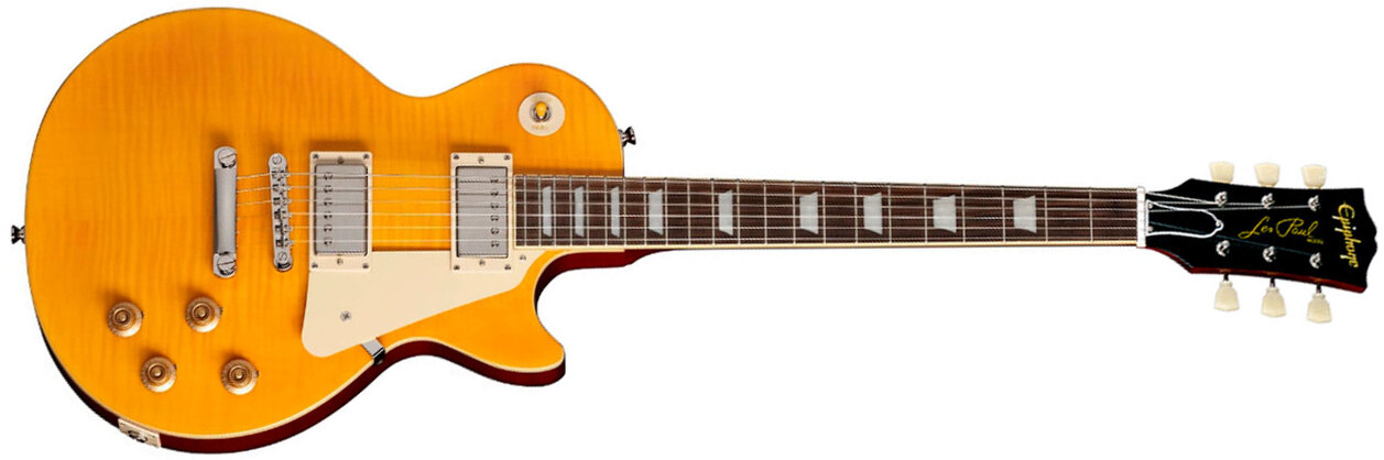 Epiphone Les Paul Standard 1959 Reissue Igc 2h Gibson Ht Rw - Lemon Burst - Guitarra eléctrica de corte único. - Main picture