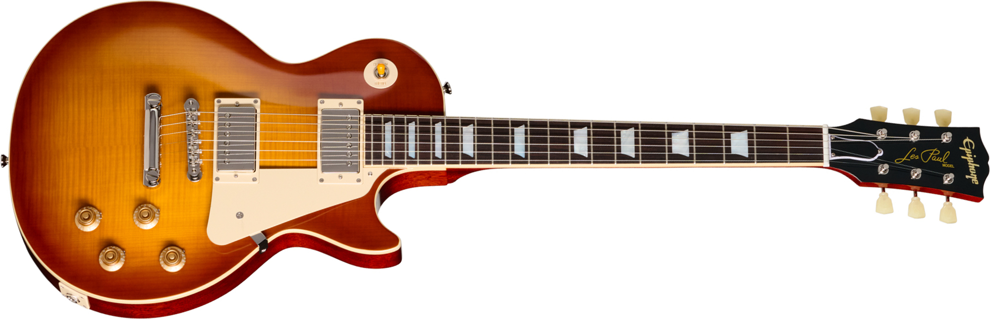 Epiphone Les Paul Standard 1959 Reissue Igc 2h Gibson Ht Rw - Golden Poppy Burst - Guitarra eléctrica de corte único. - Main picture
