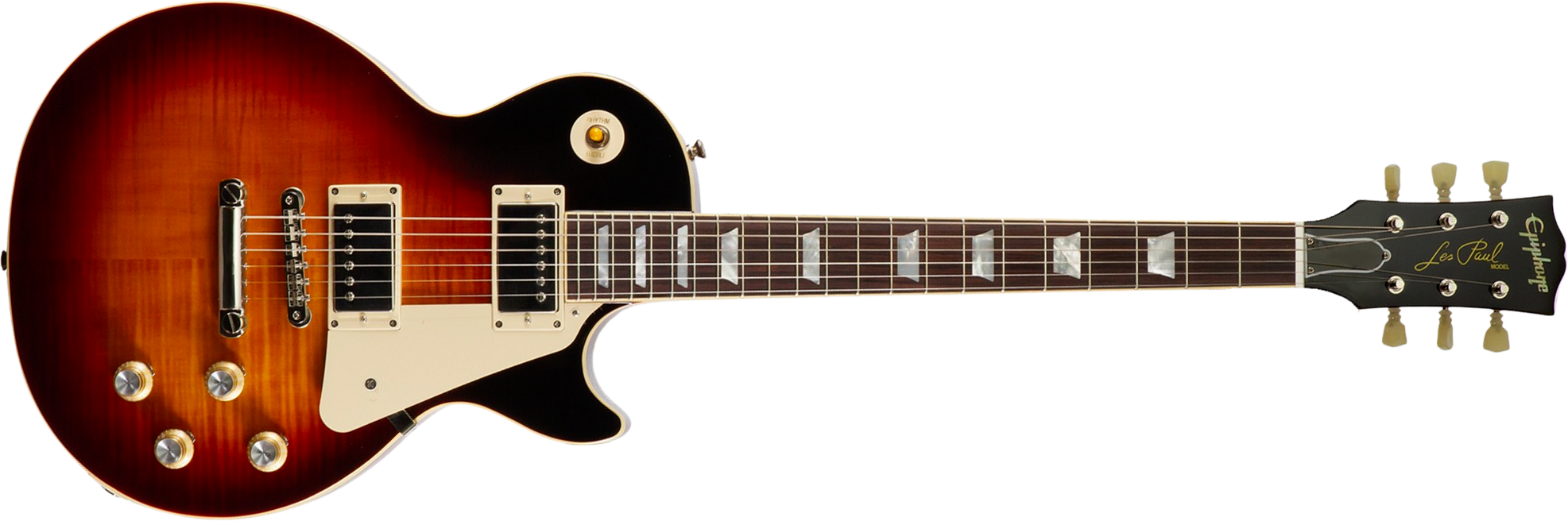 Epiphone Les Paul Standard 1960 Reissue Igc 2h Gibson Ht Rw - Washed Burgundy - Guitarra eléctrica de corte único. - Main picture