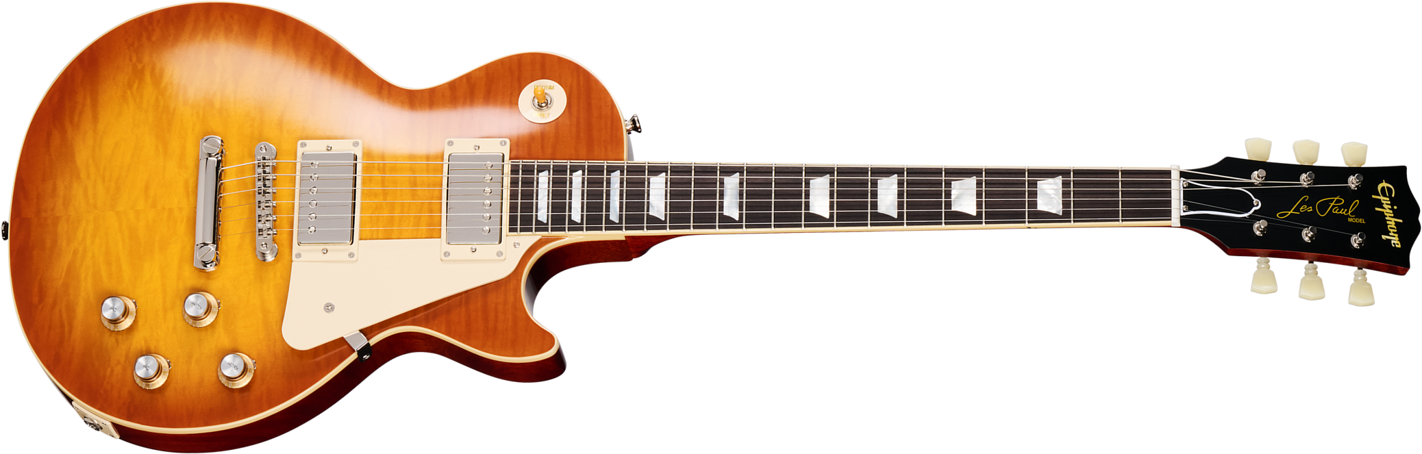 Epiphone Les Paul Standard 1960 Reissue Ins.by.g.c 2h Gibson Ht Rw - Iced Tea Burst - Guitarra eléctrica de corte único. - Main picture