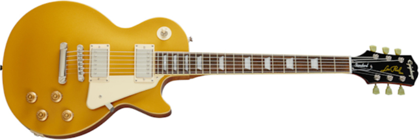 Epiphone Les Paul Standard 50s 2h Ht Rw - Metallic Gold - Guitarra eléctrica de corte único. - Main picture