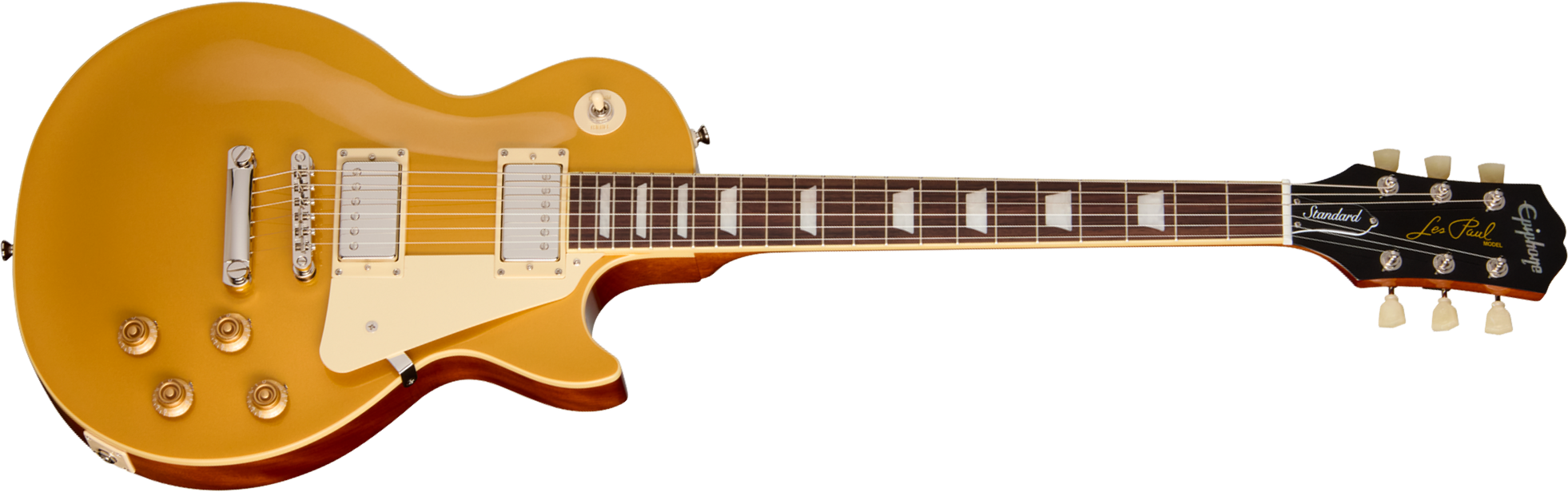 Epiphone Les Paul Standard 50s Ibg Original 2h Ht Rw - Goldtop - Guitarra eléctrica de corte único. - Main picture