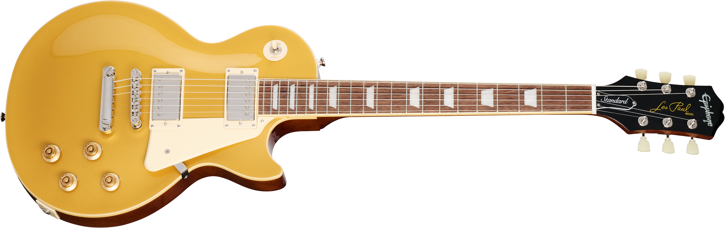 Epiphone Les Paul Standard 50s Insp. By Gibson 2h Ht Lau - Goldtop - Guitarra eléctrica de corte único. - Main picture