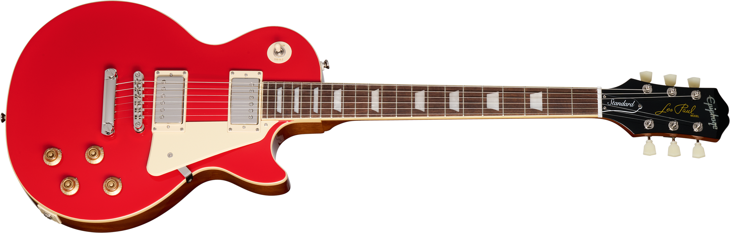 Epiphone Les Paul Standard 50s Insp. By Gibson 2h Ht Lau - Cardinal Red - Guitarra eléctrica de corte único. - Main picture