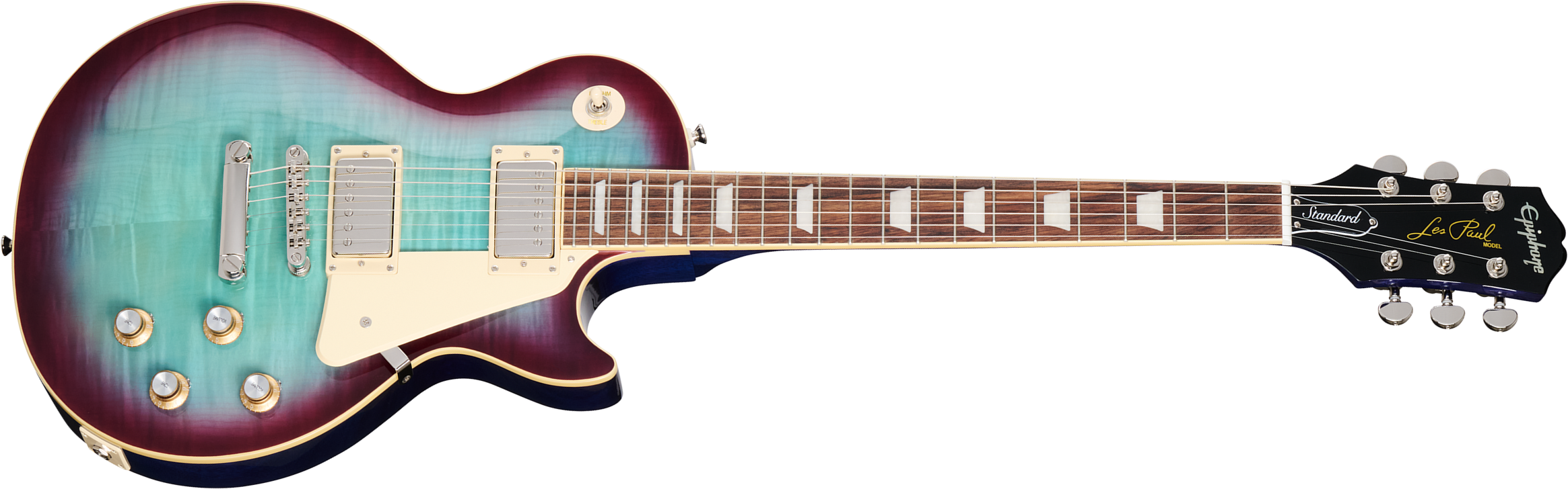 Epiphone Les Paul Standard 60s Figured Insp. By Gibson 2h Ht Lau - Blueberry Burst - Guitarra eléctrica de corte único. - Main picture