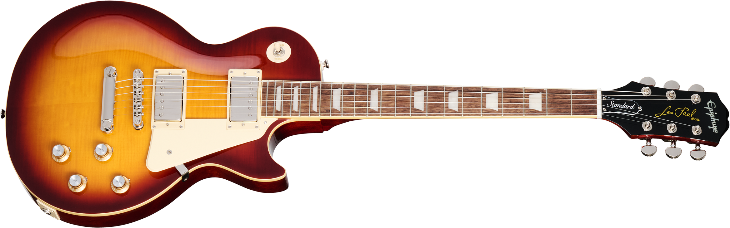 Epiphone Les Paul Standard 60s Figured Insp. By Gibson 2h Ht Lau - Iced Tea Burst - Guitarra eléctrica de corte único. - Main picture