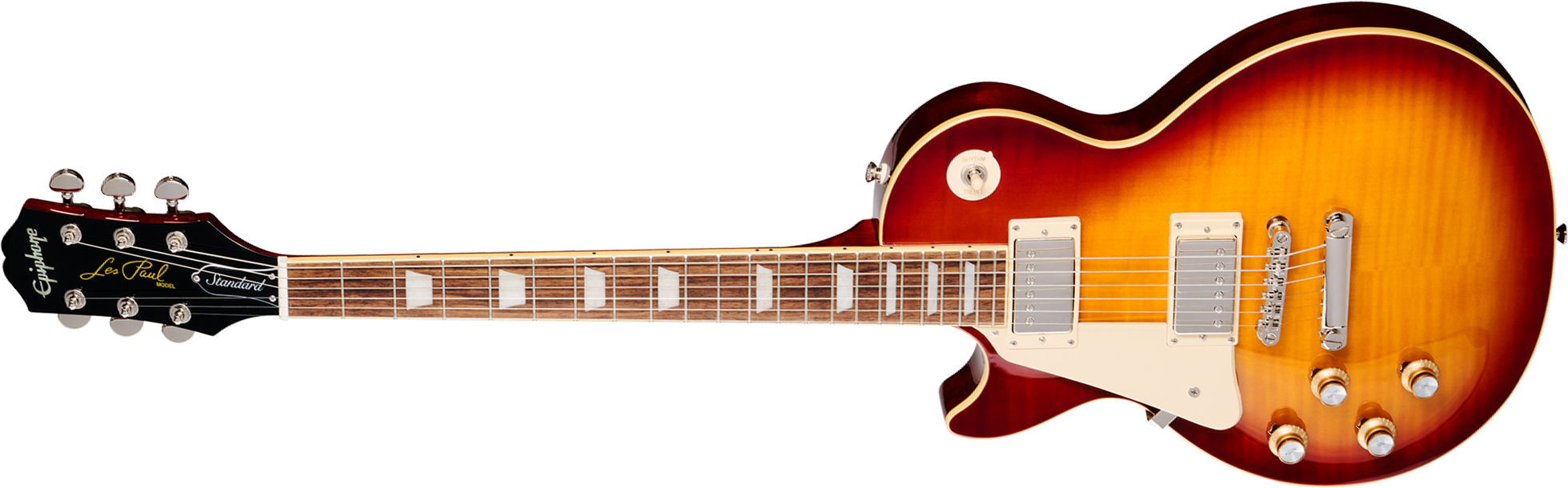 Epiphone Les Paul Standard 60s Figured Lh Ibg Original Gaucher 2h Ht Rw - Ice Tea Burst - Guitarra eléctrica de corte único. - Main picture