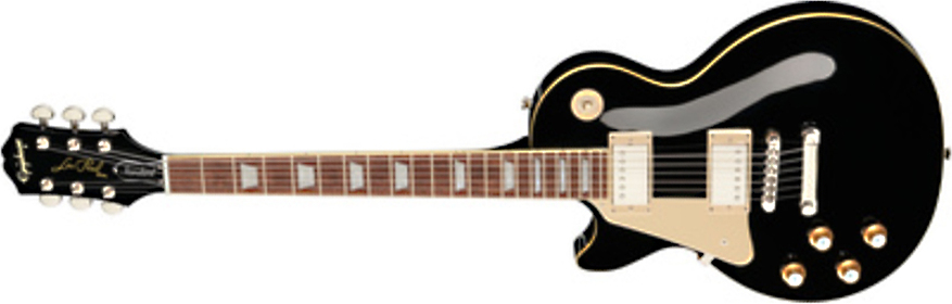 Epiphone Les Paul Standard 60s Lh Gaucher 2h Ht Rw - Ebony - Guitarra electrica para zurdos - Main picture