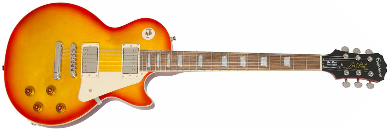 Epiphone Les Paul Standard Hh Ht Pf - Faded Cherry Sunburst - Guitarra eléctrica de corte único. - Main picture