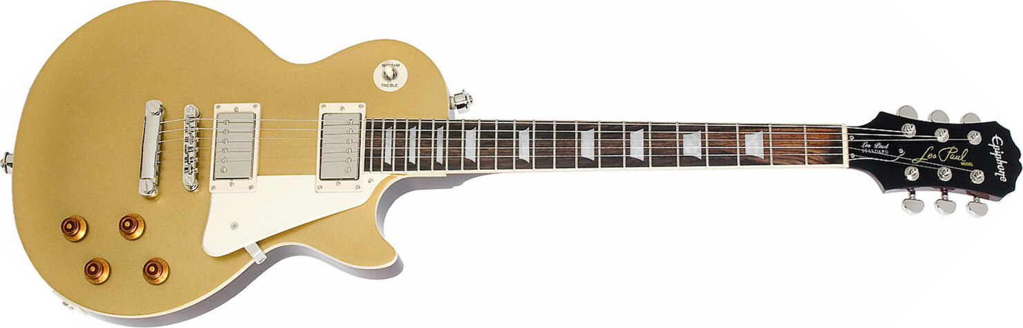 Epiphone Les Paul Standard Hh Ht Pf - Metallic Gold - Guitarra eléctrica de corte único. - Main picture