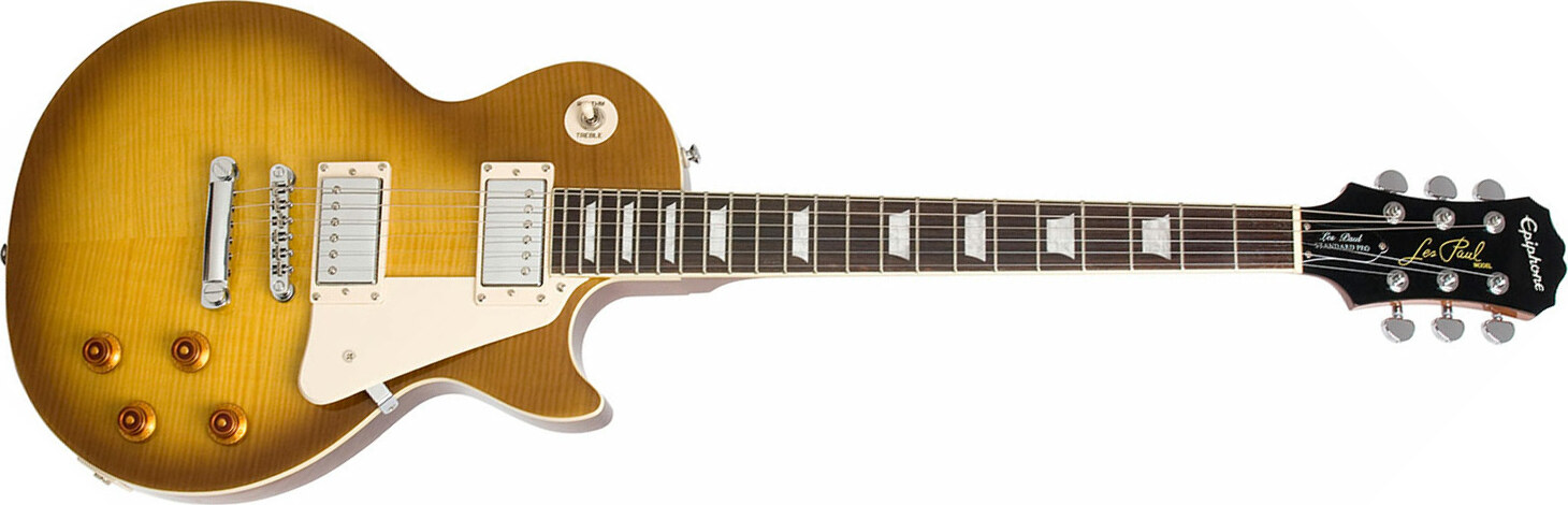 Epiphone Les Paul Standard Plus Top Pro Ch - Honey Burst - Guitarra eléctrica de corte único. - Main picture
