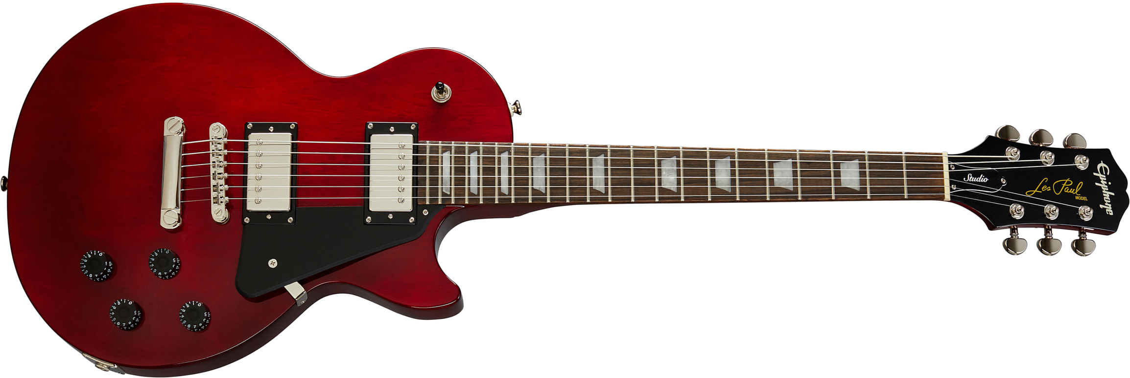 Epiphone Les Paul Studio 2h Ht Pf - Wine Red - Guitarra eléctrica de corte único. - Main picture