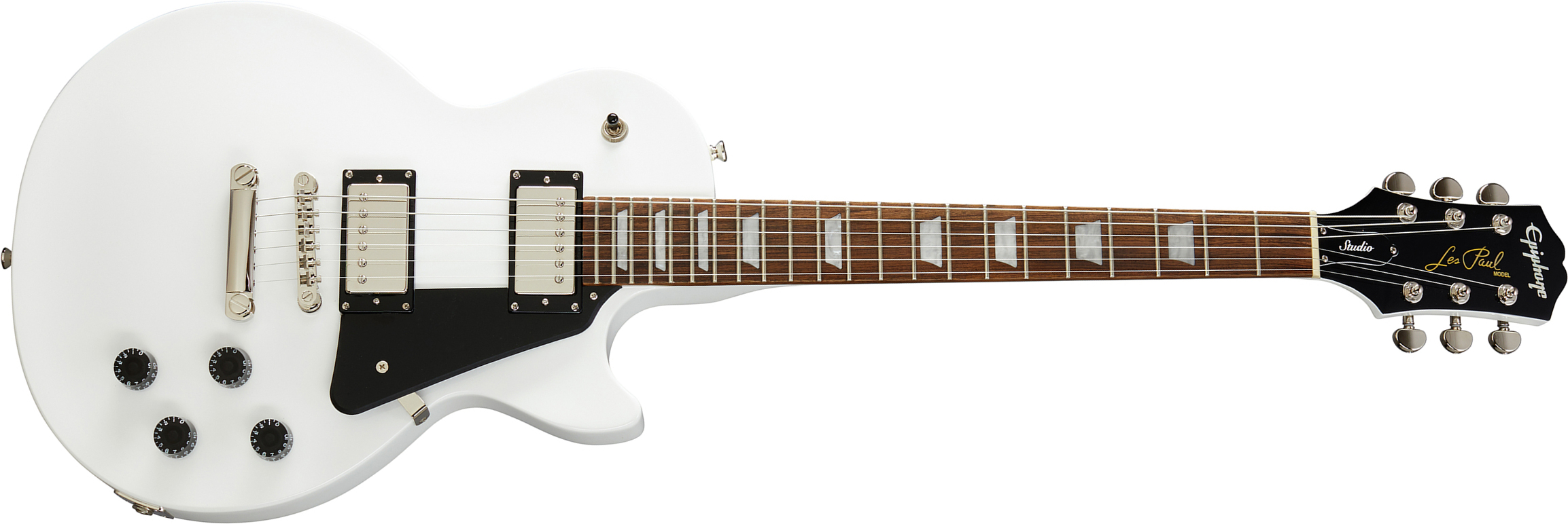 Epiphone Les Paul Studio 2h Ht Pf - Alpine White - Guitarra eléctrica de corte único. - Main picture