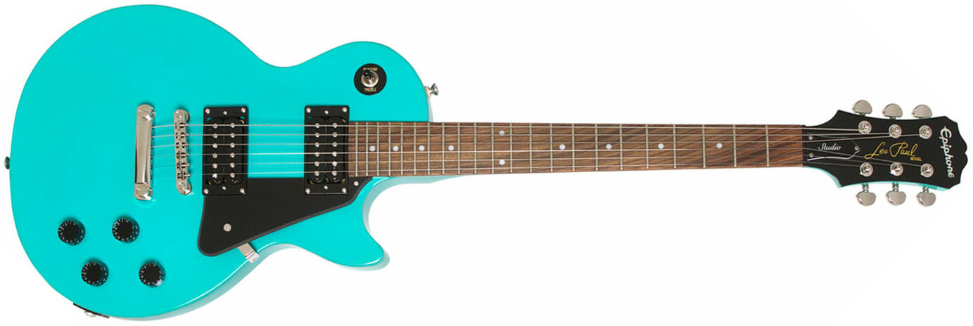 Epiphone Les Paul Studio Hh Ht Pf Ch - Turquoise - Guitarra eléctrica de corte único. - Main picture