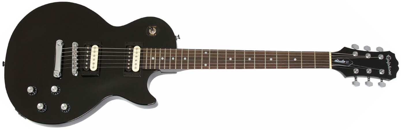 Epiphone Les Paul Studio Lt 2h Ht Rw - Ebony - Guitarra eléctrica de corte único. - Main picture